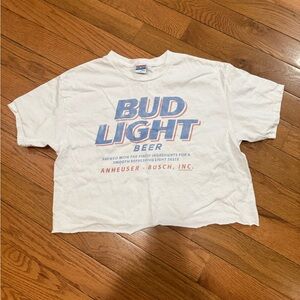 Bud Light Cropped T-Shirt - medium